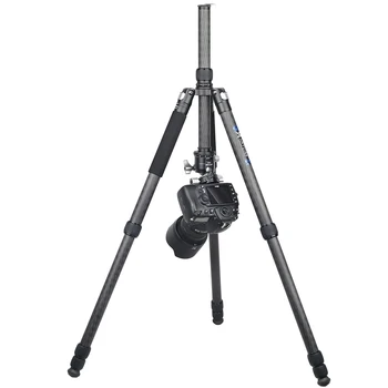 Profesjonalny statyw z włókna węglowego do cyfrowej lustrzanki, kamery Heavy Duty Camera Stand Double Panoramic Ball Head Monopod Ultra Stable