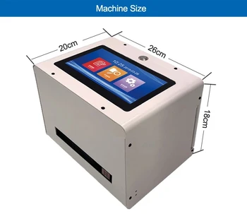 Przemysłowa drukarka komputera stacjonarnego dotyka ekranu maszyny drukarskiej terminu ważności butelki drukarki atramentowej dla pakietu jedzenia