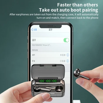 R7 TWS Bluetooth 5.1 słuchawki bezprzewodowe redukcja szumów HiFi Call słuchawki sterowanie dotykowe Siri sportowe słuchawki ładowarka do telefonu