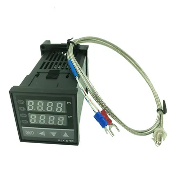 REX-C100 cyfrowego PID regulator temperatury termostat przekaźnikowe/SSR, wyjście 0 to1300C z czujnikiem czujnika termopary K-typu