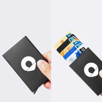 RFID Anti-theft Smart Holder smukły uchwyt karty identyfikacyjnej automatycznie solidna metalowa bankowy karta kredytowa dla Smart 451 453 Fortwo Forfour