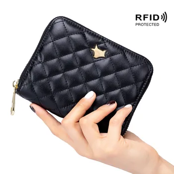RFID blokada marka projekt unisex portmonetka, 24 gniazda skóra naturalna kobiety torebka elegancka okładka na paszport męski wizytownik etui