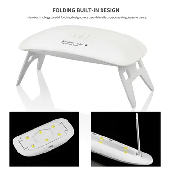 ROSALIND 6W SUNmini2 UV Nail lamp LED Nail Dryer Przenośny kabel USB Отверждающий żel lakier do paznokci Portable Mouse Shape Nail Art Tools