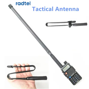 Radtel taktyczna antena SMA żeński dwuzakresowy VHF UHF 144/430 Mhz składany do Baofeng UV-5R UV-82 UV5R UV-9R plus Walkie Talkie