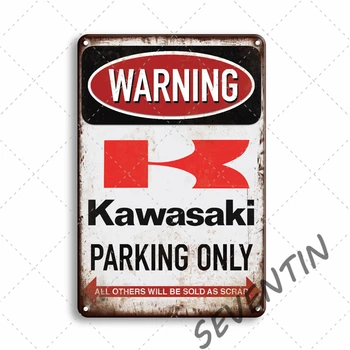 Retro Ostrzeżenie Parking Tylko Metalowy Plakat Blaszany Szyld Wzór Naklejki Na Ścianę Garażu Ozdobne Tabliczki Do Garażu Osób Jaskinia Dekoracji