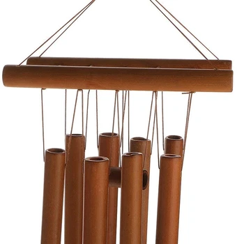 Ręcznie bambusowe rurki łapacz puste skonfigurowane muzyczne naturalne bambusowe łapacz ze schodami do góry do użytku wewnątrz i na zewnątrz