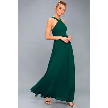 S-XXXL Kobiece eleganckie dopasowanie sukni szydełku szyfonowa strój plażowy 2019 sexy bez rękawów, długie wieczorowe sukienki maxi Vestidos