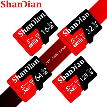 SHANDIAN Real capacity Micro SD Mobile phone storage expansion card 16GB 32GB 64GB Free SD card adapter dostosowuje się do aparatu cyfrowego