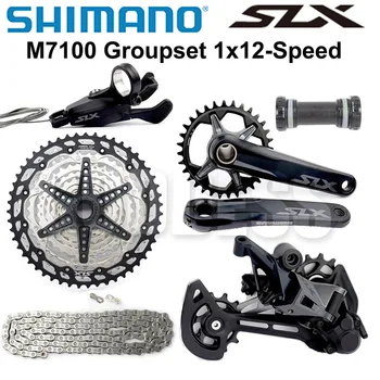 SHIMANO DEORE SLX M7100 Groupset 1x12-Speed 10-51T 32T 34T 170 175mm korbowody rower górski Groupset M7100 tylna przerzutka