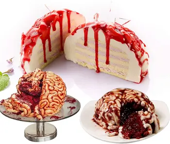 SILIKOLOVE Silicne formy ciasto duży mózg formy do ciasta cukierki Halloween pieczenia do formy Ciasto zrobić kostki lodu budynie, czekolada