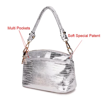 SMILEY SUNSHINE Silver Messenger Crossbody Bag for Women 2020 Small Luxury Womans skórzana torba markowe damskie torebki do ręki
