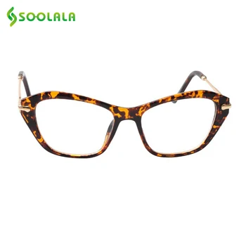 SOOLALA Cat Eye Reading Glasses Women Fashion Eyeglasses Frame Presbyopia Okulary Cat Eye Glasses Read +0.5 0.75 1.0 do 4.0