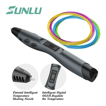 SUNLU 3D Pen Intelligent Drawing Printing Pen najlepszy prezent dla dzieci 4 kolory cyfrowe 3D uchwyty do rysowania SL-300A Bithday Gift