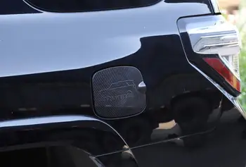 Samochodowy korek wlewu paliwa dekoracyjne naklejki do Toyota 4 Runner 2010+, ochronne, samochodowe zewnętrzne akcesoria ABS Silver Carbon fiber