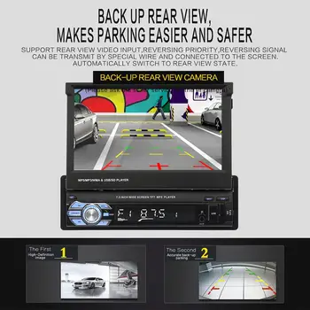 Samochodowy odtwarzacz multimedialny 1 Din GPS nawigacja radio samochodowe chowany GPS, auto radio, ekran dotykowy samochód odtwarzacz MP5 Obsługa aparatu