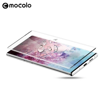 Samsung Samsung Note 10 Screen Protector Mocolo Note 10 Plus Fingerprint zakrzywione ostrze 9H 3D hartowane szkło do Samsung s10 S10 Plus