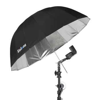 Selens 105 cm 130 cm 165 cm paraboliczny odblaskowe parasol srebrny kolor dla Speedlite Studio Flash oświetlenie pośrednie w/ torba do przenoszenia