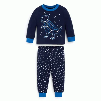 Skoki dziecięce zestawy ubrań bawełna chłopcy piżamy 2019 odzież dziecięca domowa odzież Kostiumy zwierząt kreskówka wydruku dzieci chłopcy stroje