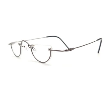Smak retro mała okrągła ramka metal połowa kadru czytanie okulary do czytania przepisane im okulary unisex glasses1.0 2.0 3.0 4.0