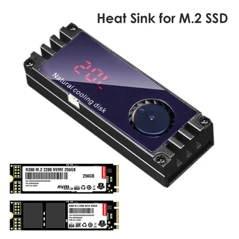 Small M. 2 SSD Heatsink Cooler with Turbo Cooling Fan Digital Temperature Display Office Caring akcesoria komputerowe