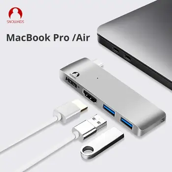Snowkids Type C Dock Hub dla MacBook Pro MacBook Air HDMI USB3.0 porty USB C Expansion Splitter