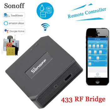 Sonoff RF Bridge 433 DW1 Door Sensor 433 RF Remote to WiFi Wireless Remote Smart Home Remote Control Via Ewelink praca z Alexa