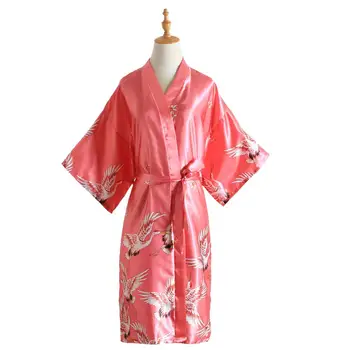 Sprzedaż Ciemno-Niebieski Chiński Kobiece Jedwabny Powiat Szlafrok Suknia Wesele Sexy Koszula Nocna Kimono Szlafrok Rozmiar Plus