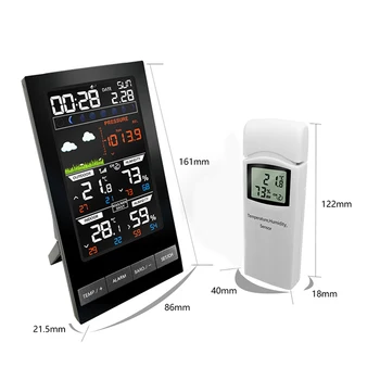Stacja pogody LCD cyfrowy termometr manometr wskaźnik kryty/odkryty automatyczny elektroniczny monitor temperatury, wilgotności, zegar