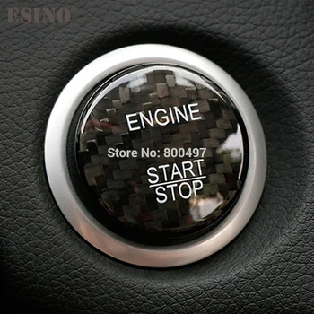 Stylizacji samochodów włókna węglowego 3D silnik Start Stop przycisk zapłonu urządzenie pokrywa nakładka dla Mercedes Benz C GLC GLE GLS CLA