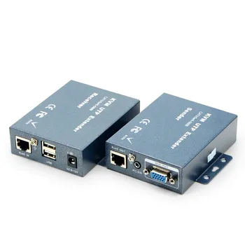 Super jakość 330ft VGA + audio stereo + USB sygnał KVM Extender nad kabli Cat5, Cat5e Cat6 RJ45 Kabel bez opóźnienia straty VGA nadajnik