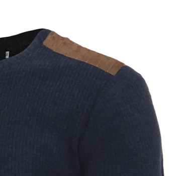 Sweter sweterek mężczyźni 2018 męski marki dorywczo cienkie swetry mężczyźni zamsz patch projekt zabezpieczenia O-neck sweter męski
