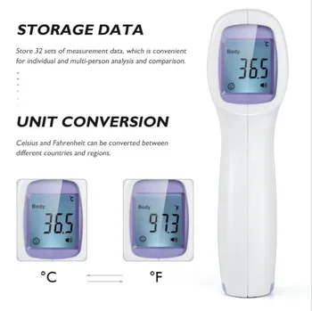 Szybka wysyłka nowy Bezdotykowy termometr na Podczerwień termometr na czoło ciało dziecko dorośli odkryty domowy cyfrowy termometr na Podczerwień gorączka