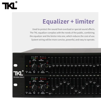 TKL 2231 profesjonalny korektor korektor balans mikser podwójny 3U zrównoważony efekt redukcji hałasu procesor audio dla sceny DJ