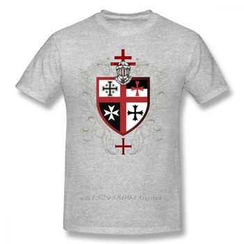 Templar T-Shirt Knights Templar Cross Shield T Shirt Funny Tee Shirt Mens Cotton Casual Graphic Short Sleeve Tshirt