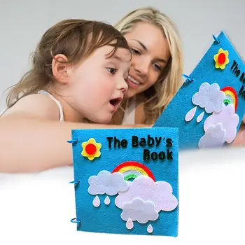 Tkanina książka domowy ilustrowana książka dla dzieci instrukcja DIY materiał plac tkanina książka dla wczesnej edukacji rozwoju poznawczego
