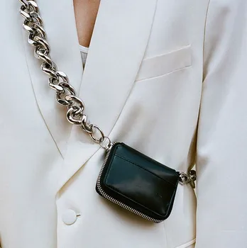 Torby dla kobiet 2020 szorstki łańcuch PU klapa pojedyncza moda twarde torby na ramię torebka mini nowa piersi luksusowe designerskie torby