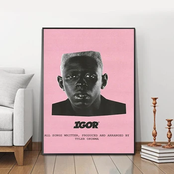 Tyler twórca Igor rap album muzyczny Gwiazdy płótno Malarstwo, plakaty i reprodukcje ścienne sztuka malarstwo Куадрос pokój dekoracje w domu