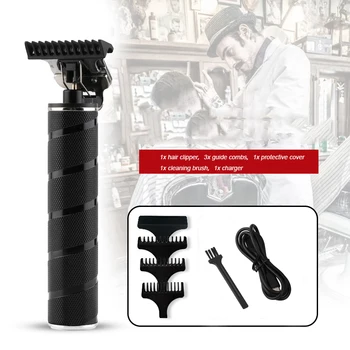 USB akumulator profesjonalna męska maszynka do strzyżenia włosów trymer fryzura maszyna fryzjer brzytwa wielofunkcyjny trymer do włosów Zestaw pędzli
