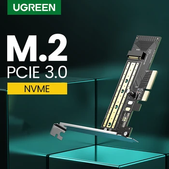 Ugreen PCIE to M2 Adapter NVMe M. 2 PCI Express Adapter 32Gbps PCI-E Card x4/8/16 M&B Key SSD Computer Expansion Add On Card