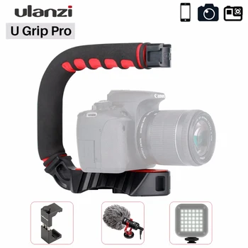Ulanzi U-Grip Pro Camera Stabilizer Video Rig Cage Triplle Cold Shoe Handheld Steadicam dla iPhone 11 GoPro 7 6 5 Canon Sony