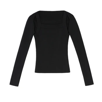 VGH asymetryczny Sweter dla kobiet kołnierz płaszcz z długim rękawem patchwork swetry codzienne swetry Damskie 2020 moda nowa odzież
