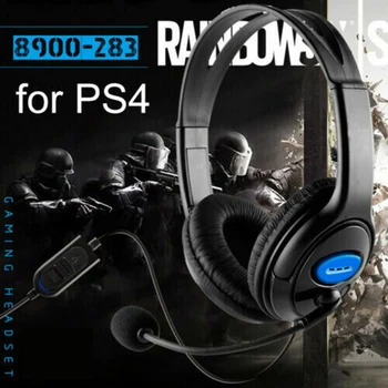VKTECH przewodowy zestaw słuchawkowy do gier słuchawki z elastycznym obrotowym mikrofonem na PS4, Xbox One, PC Computer Gamer Dropship