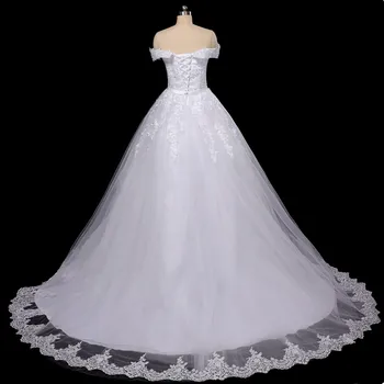 Vestido De Noiva Koronkowa Suknia Ślubna 2021 Robe Princess Mariage Plus Size Long Train Bridal Suknie Ślubne