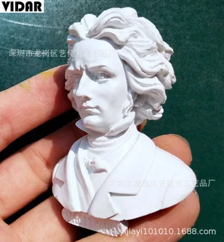 Vidar rzeźba Dawida w Ratuszu Florencja, Włochy, niemiecki pianista i kompozytor Beethoven Magnes Magnes na lodówkę