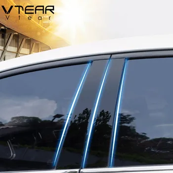 Vtear do Mazda CX-5 CX5 okno samochodu BC kolumna dekoracyjna naklejka wykończenie lustrzana odbijająca panel zewnętrzne akcesoria 2011-2020