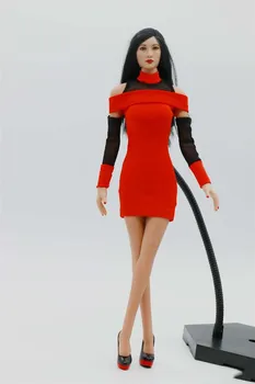W przypadku 1/6 skali seksowna, kobieca postać odzież akcesoria czerwona spódnica sukienka buty model dla ciała figurki działania 12 cali