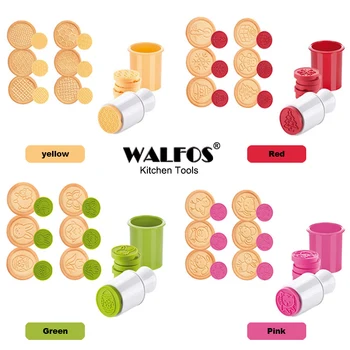 WALFOS 6 szt./kpl. kreskówka znaczki kształcie choinki ciasteczka narzędzia ciasto dekoracji formy do pieczenia gadżety kuchenne akcesoria