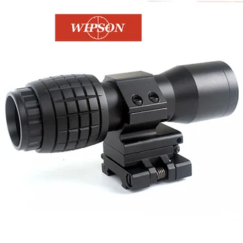 WIPSON taktyczne airsoft 4X lupa увеличительный ostrość jest regulowana z flip-up mocowanie celownik do polowania fotografowania