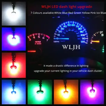 WLJH 10x Super Bright T10 Led W5W 194 2825 żarówki wnętrze samochodu deska rozdzielcza deska rozdzielcza panel czujnika światła z akcentem gniazd