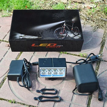 Walkefire 8 X XM-L2 (u2) LED, Bicycle Light 9600LM 8xT6 LED Lamp Bike Light Lamp Frontlight 18650mAh Battery Pack